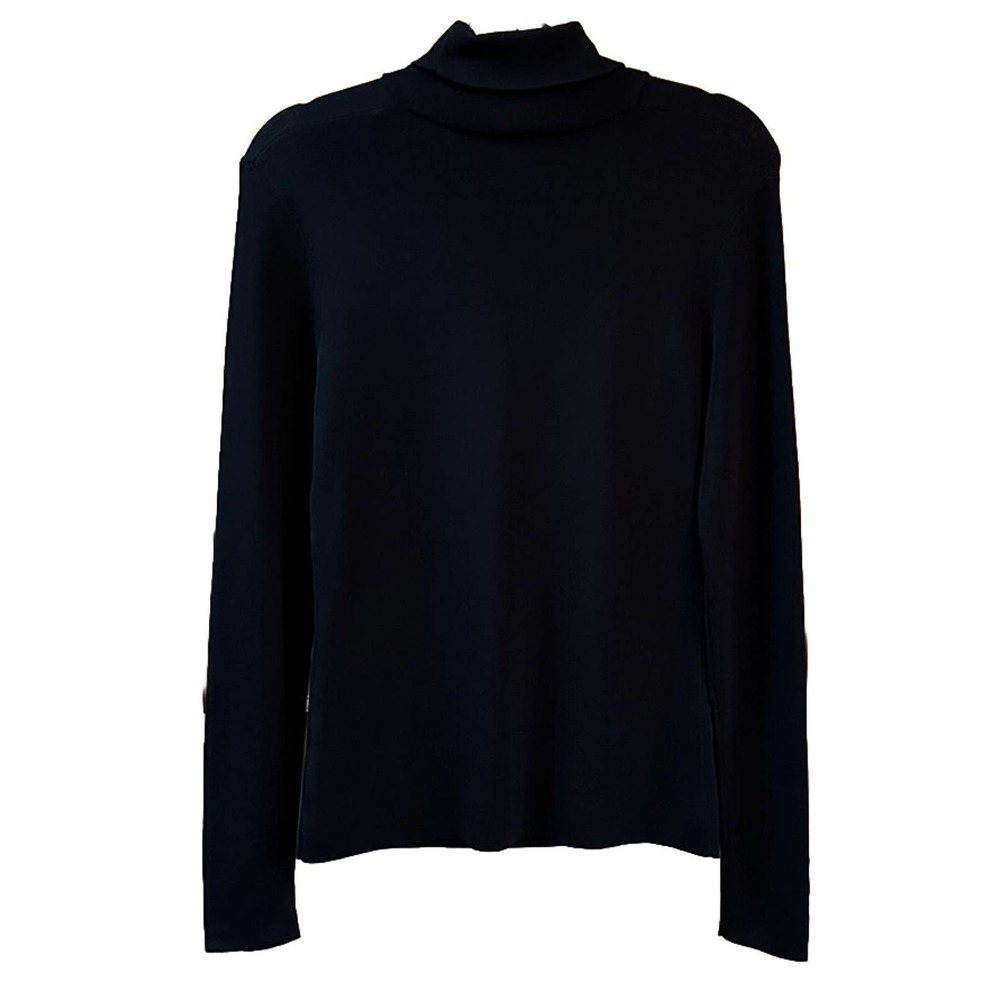 V281, NWOT, White Birch Women’s Black Turtleneck Sweater Size Medium w/Peephole - Picture 6 of 11